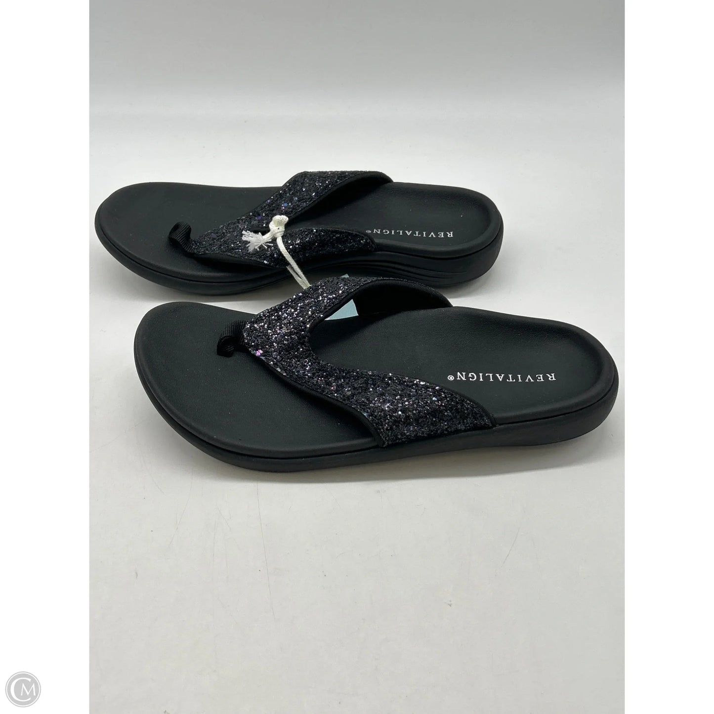 Sandals Flip Flops By Clothes Mentor In Black, Size: 8