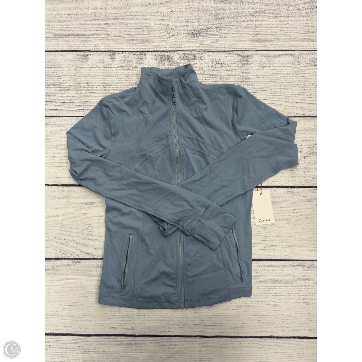 Athletic Jacket By Quince In Blue, Size: M