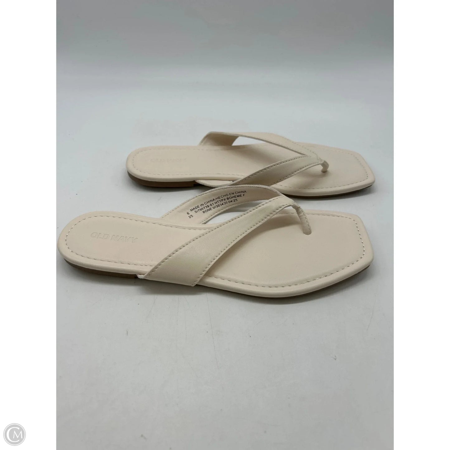 Sandals Flip Flops By Old Navy In Cream, Size: 8