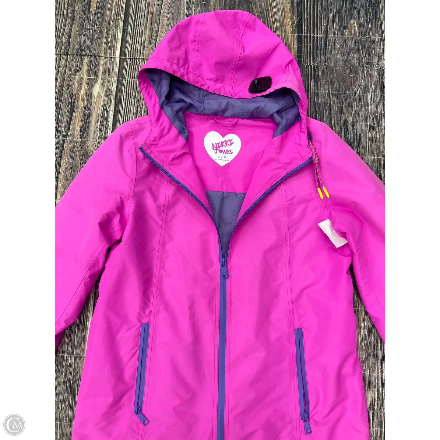 Coat Raincoat By Clothes Mentor In Pink, Size: S