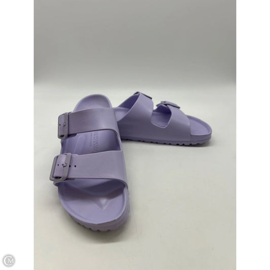 Sandals Flats By Birkenstock In Purple, Size: 7.5