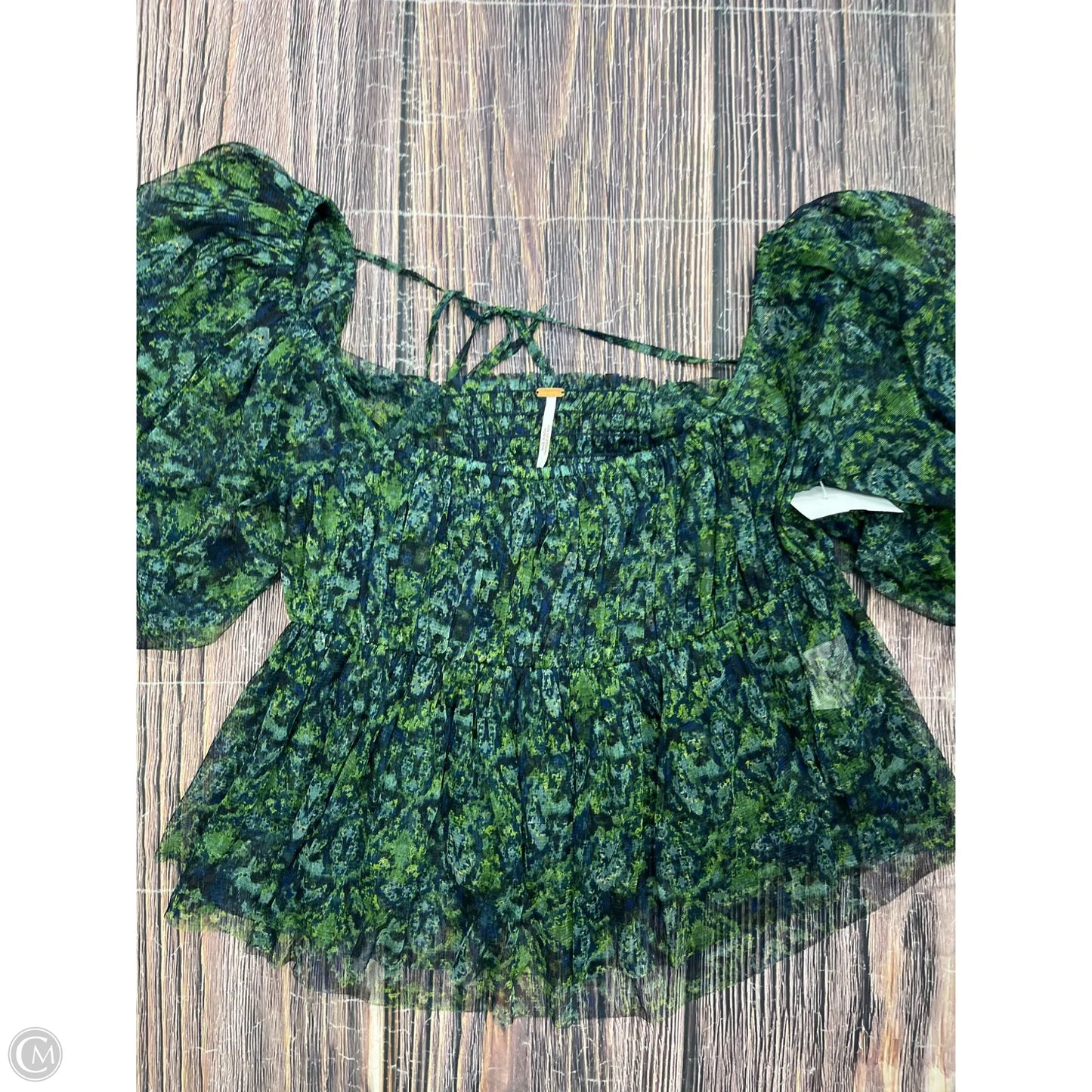 Top Short Sleeve By Free People In Green, Size: M