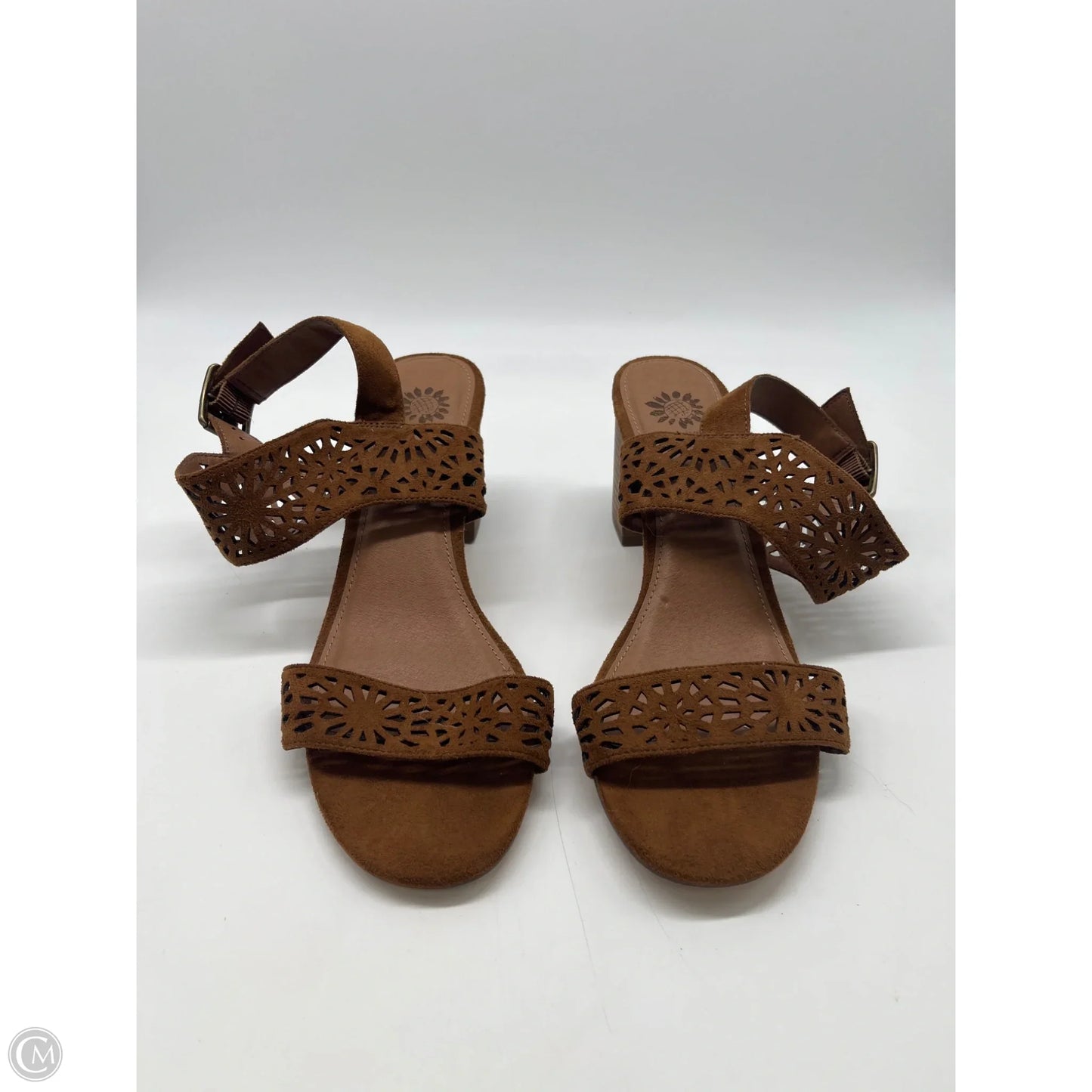 Sandals Heels Block By Yellow Box In Brown, Size: 7.5