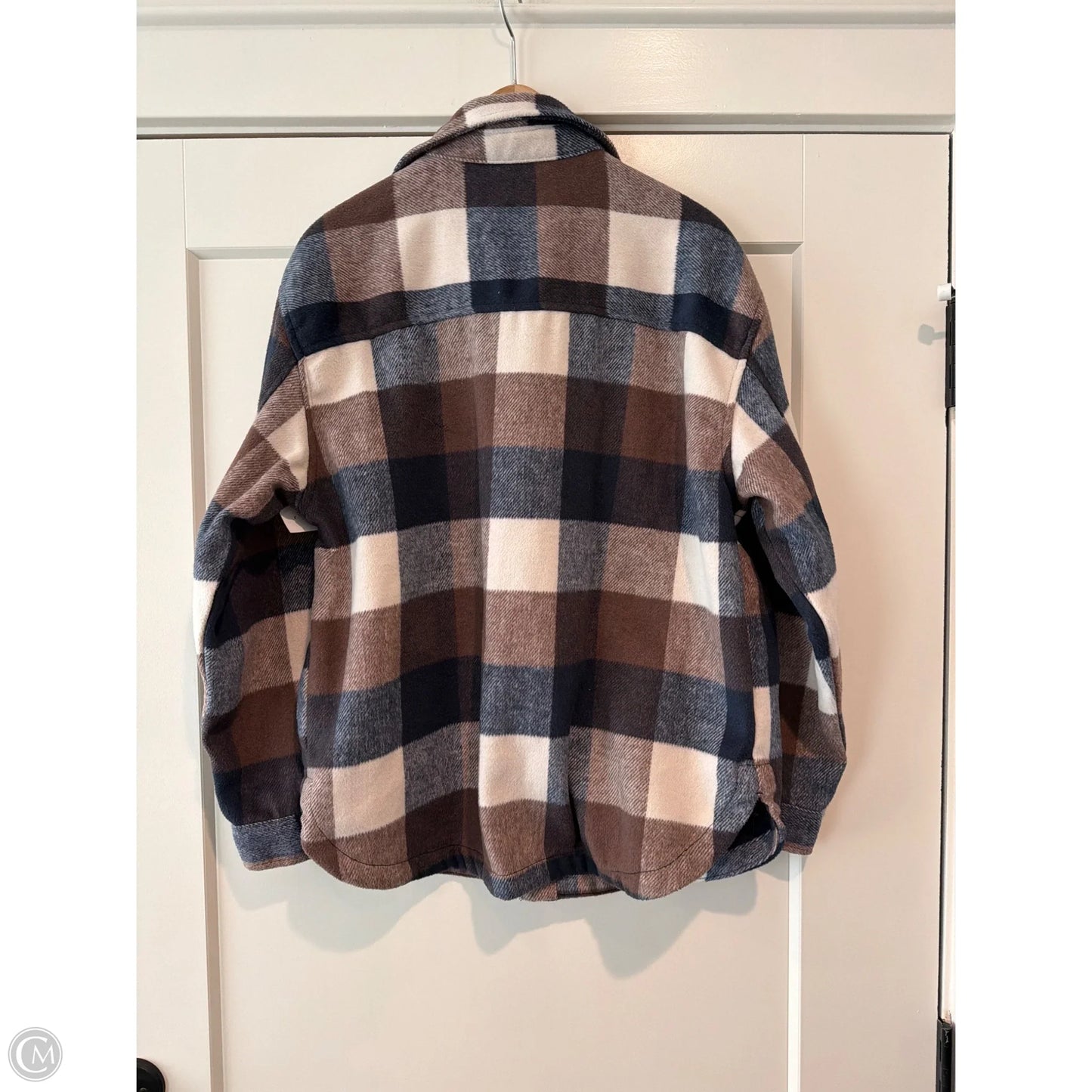Jacket Shirt By Members Mark In Brown, Size: M