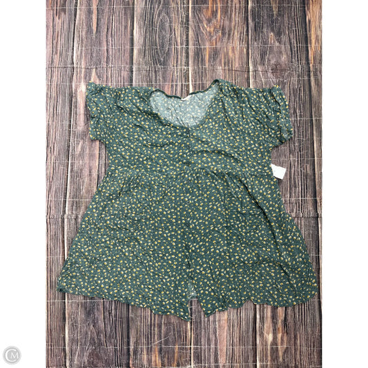 Dress Casual Short By Kori America In Green, Size: Xl