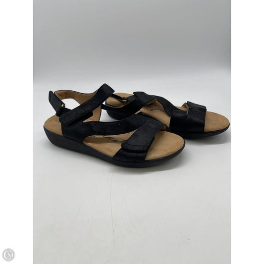 Sandals Flats By Easy Spirit In Black, Size: 8