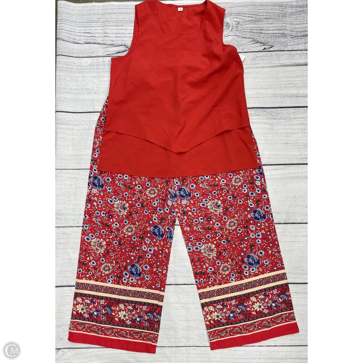 Pants Set 2pc By Clothes Mentor In Red, Size: M