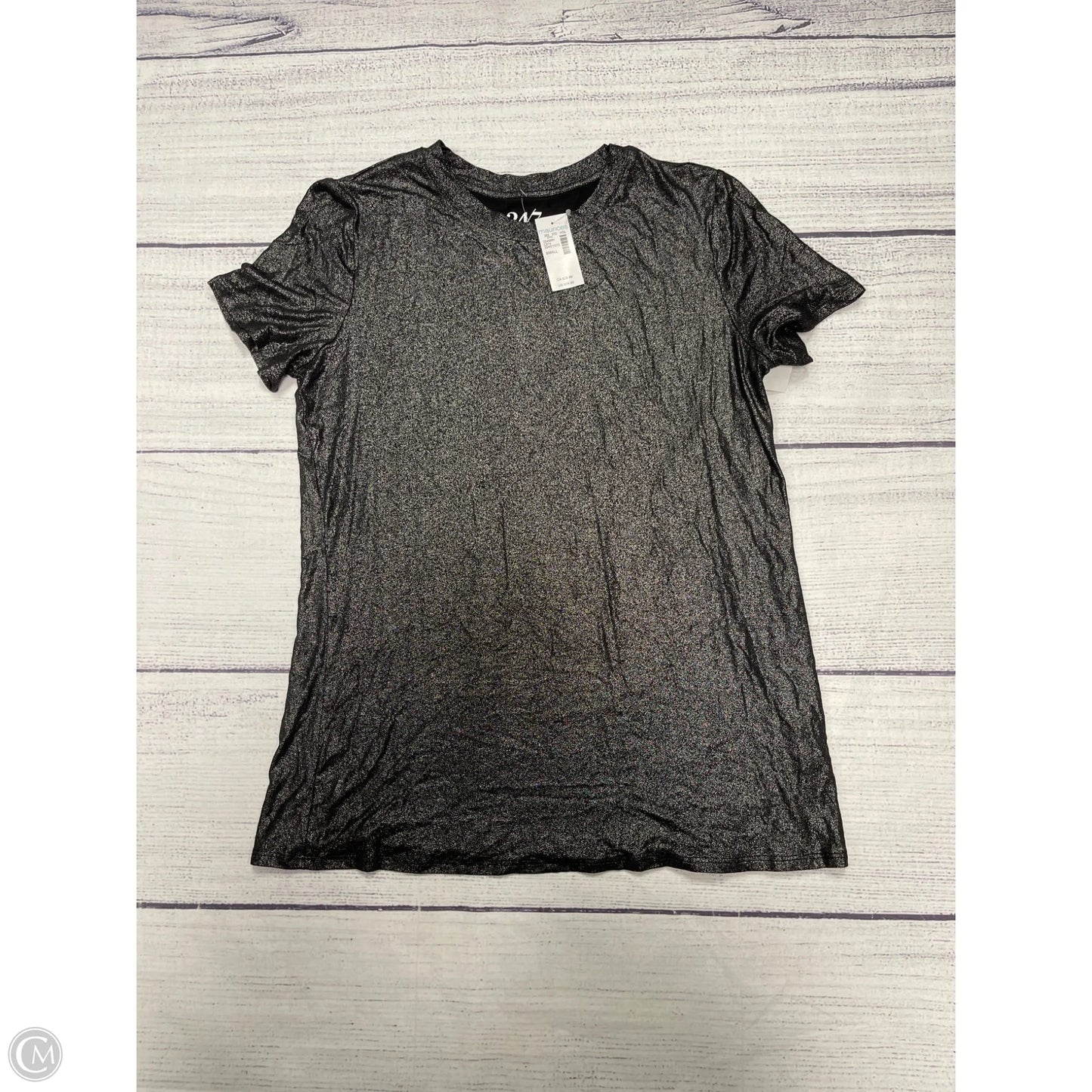 Top Short Sleeve By Maurices In Silver, Size: S