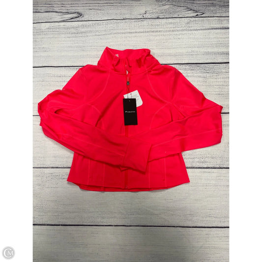 Athletic Jacket By Fabletics In Orange, Size: L
