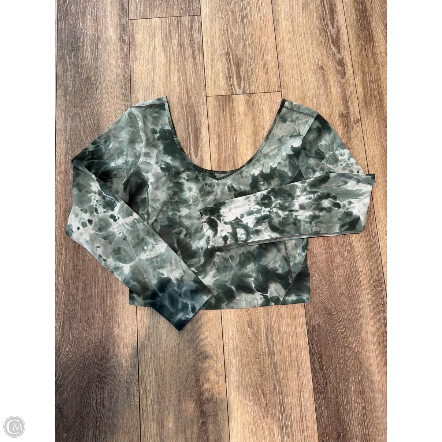 Athletic Top Long Sleeve Crewneck By Lululemon In Green, Size: 12