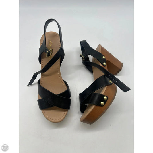 Sandals Heels Block By Soda In Black, Size: 7.5