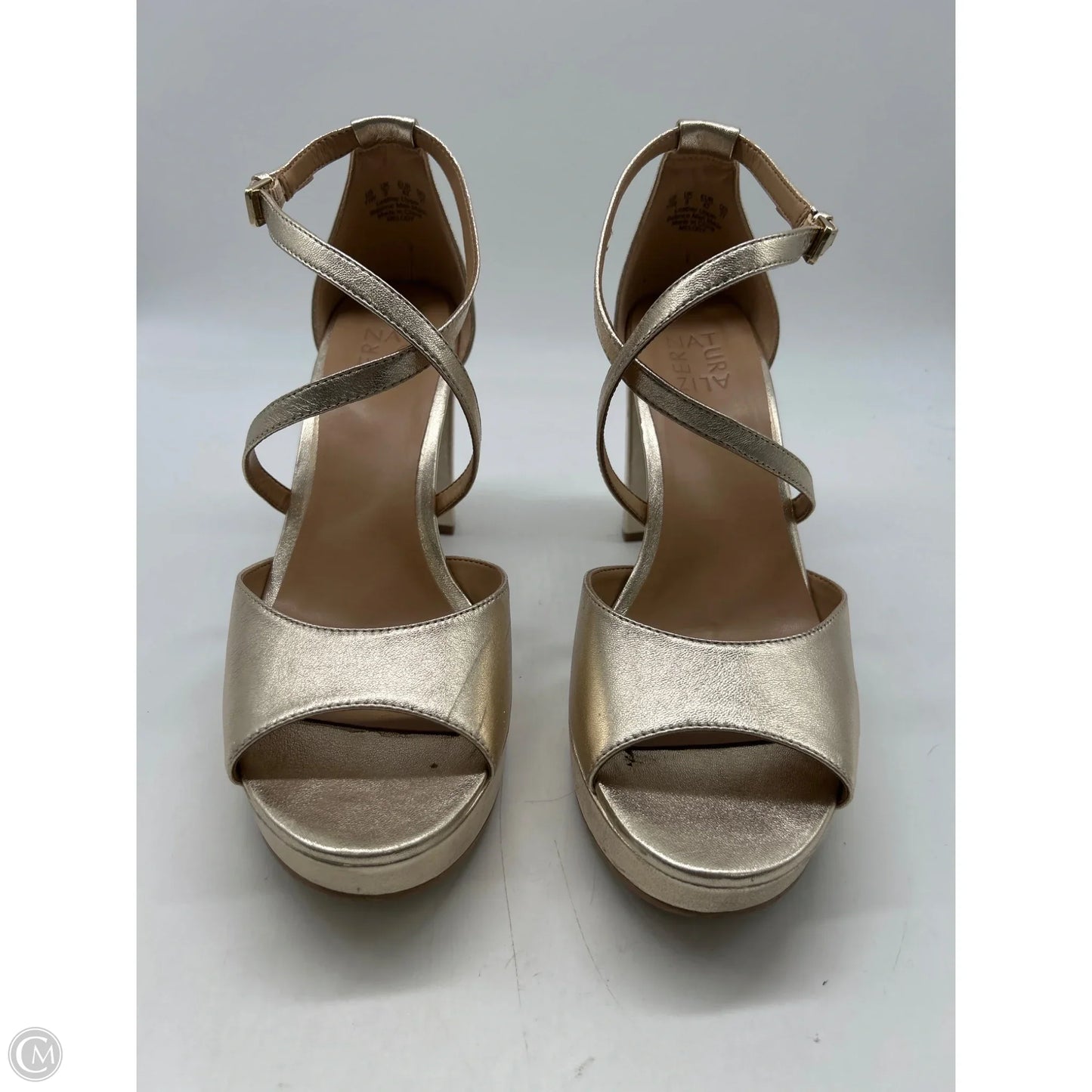 Sandals Heels Platform By Naturalizer In Gold, Size: 11