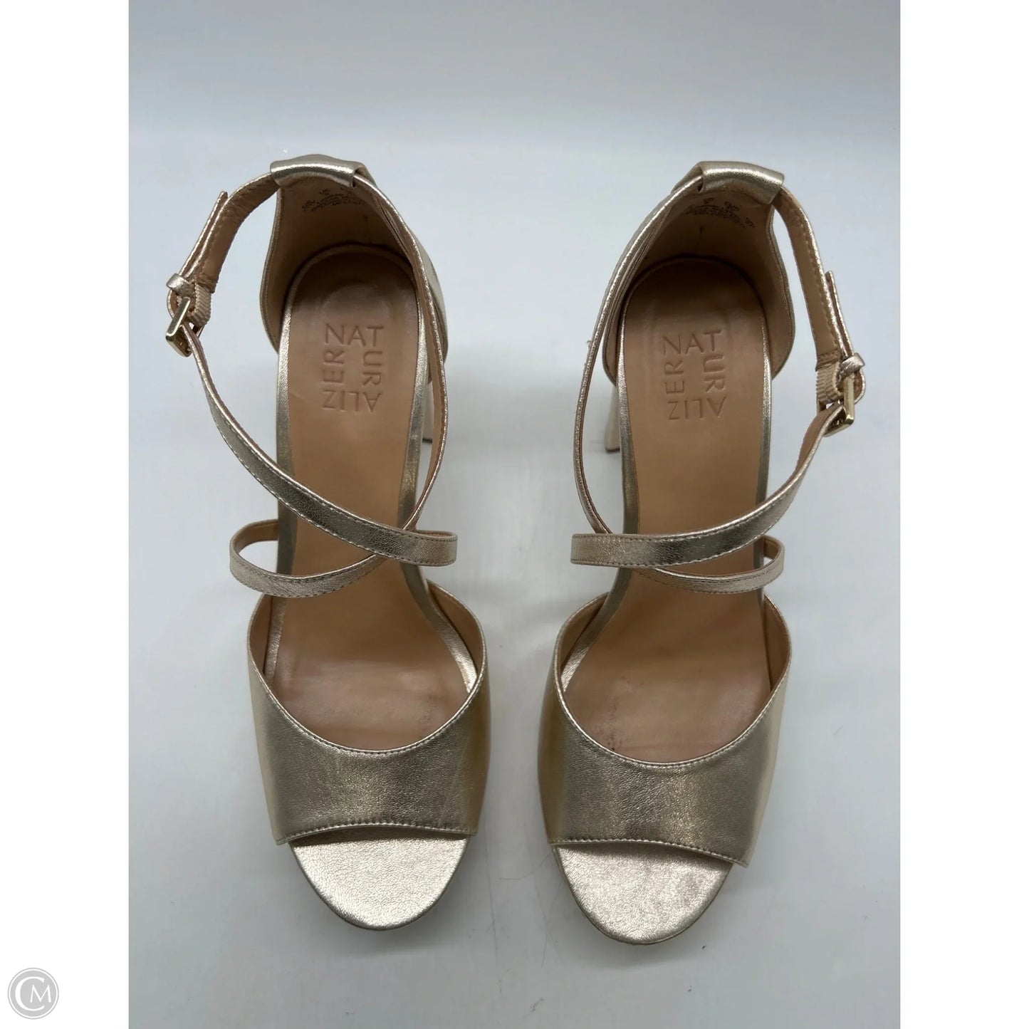 Sandals Heels Platform By Naturalizer In Gold, Size: 11