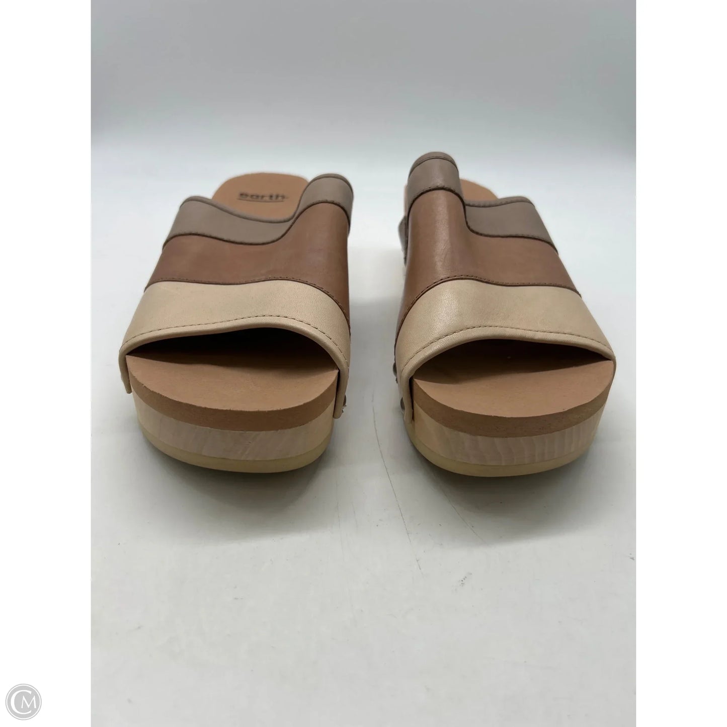 Sandals Heels Block By Earth In Brown, Size: 10