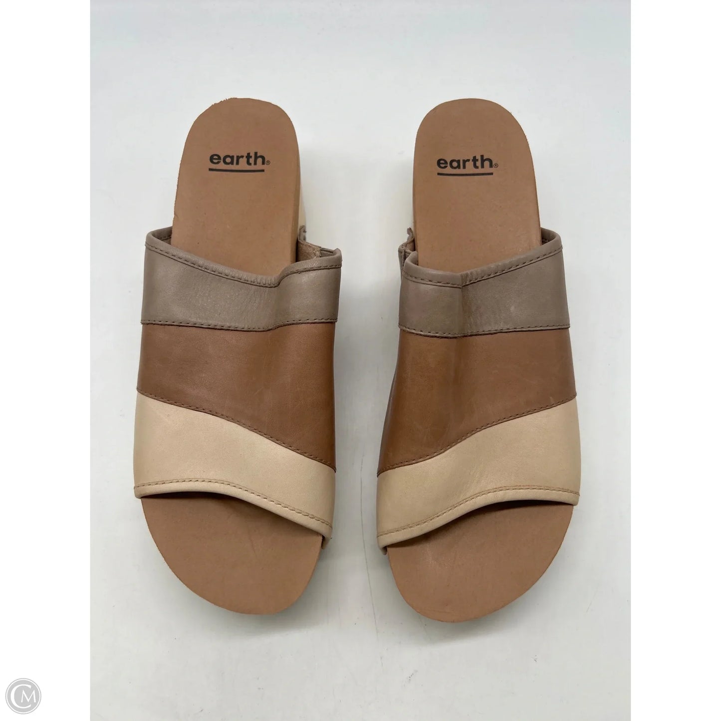 Sandals Heels Block By Earth In Brown, Size: 10