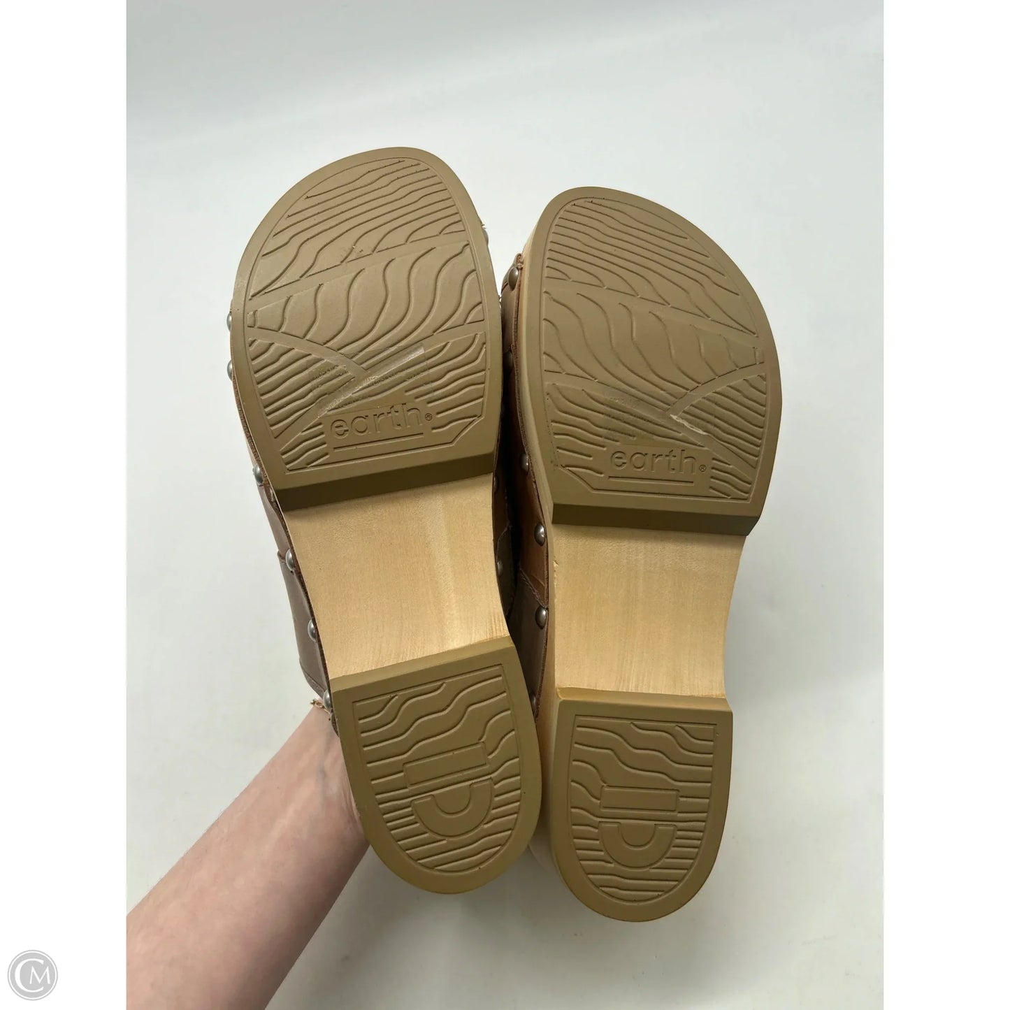 Sandals Heels Block By Earth In Brown, Size: 10