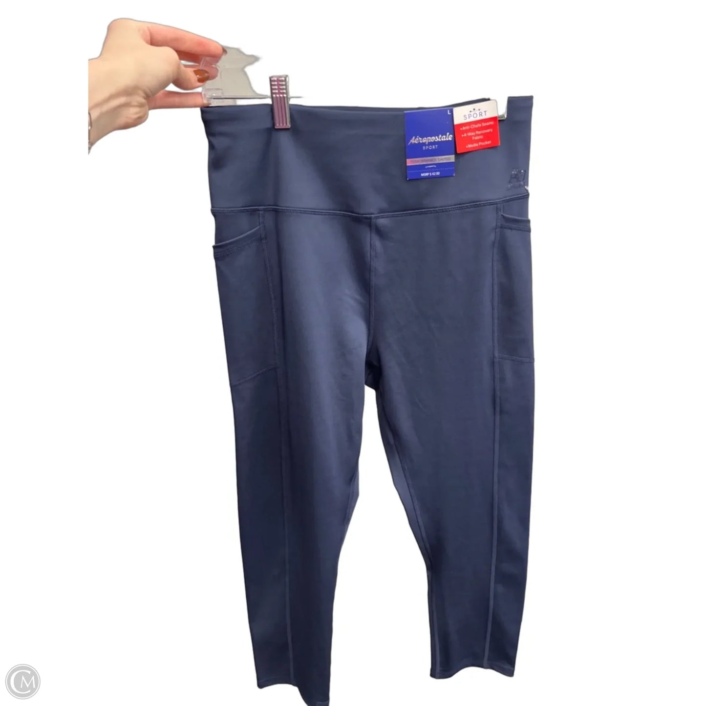 Athletic Leggings By Aeropostale In Blue, Size: L