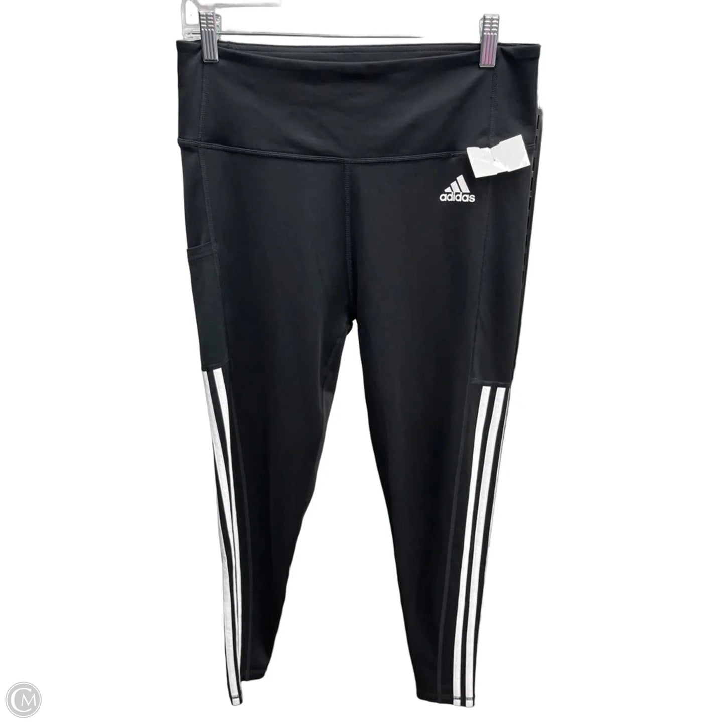 Athletic Leggings By Adidas In Black, Size: L