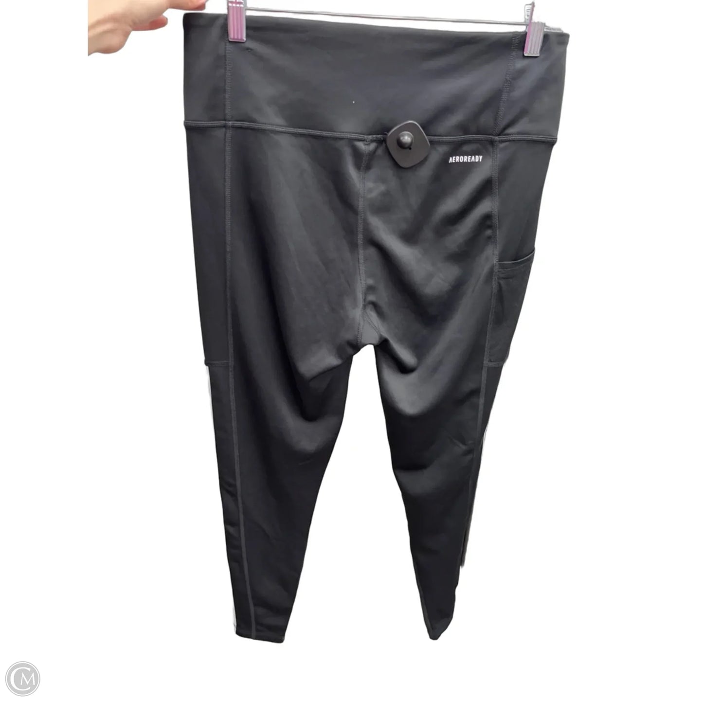 Athletic Leggings By Adidas In Black, Size: L