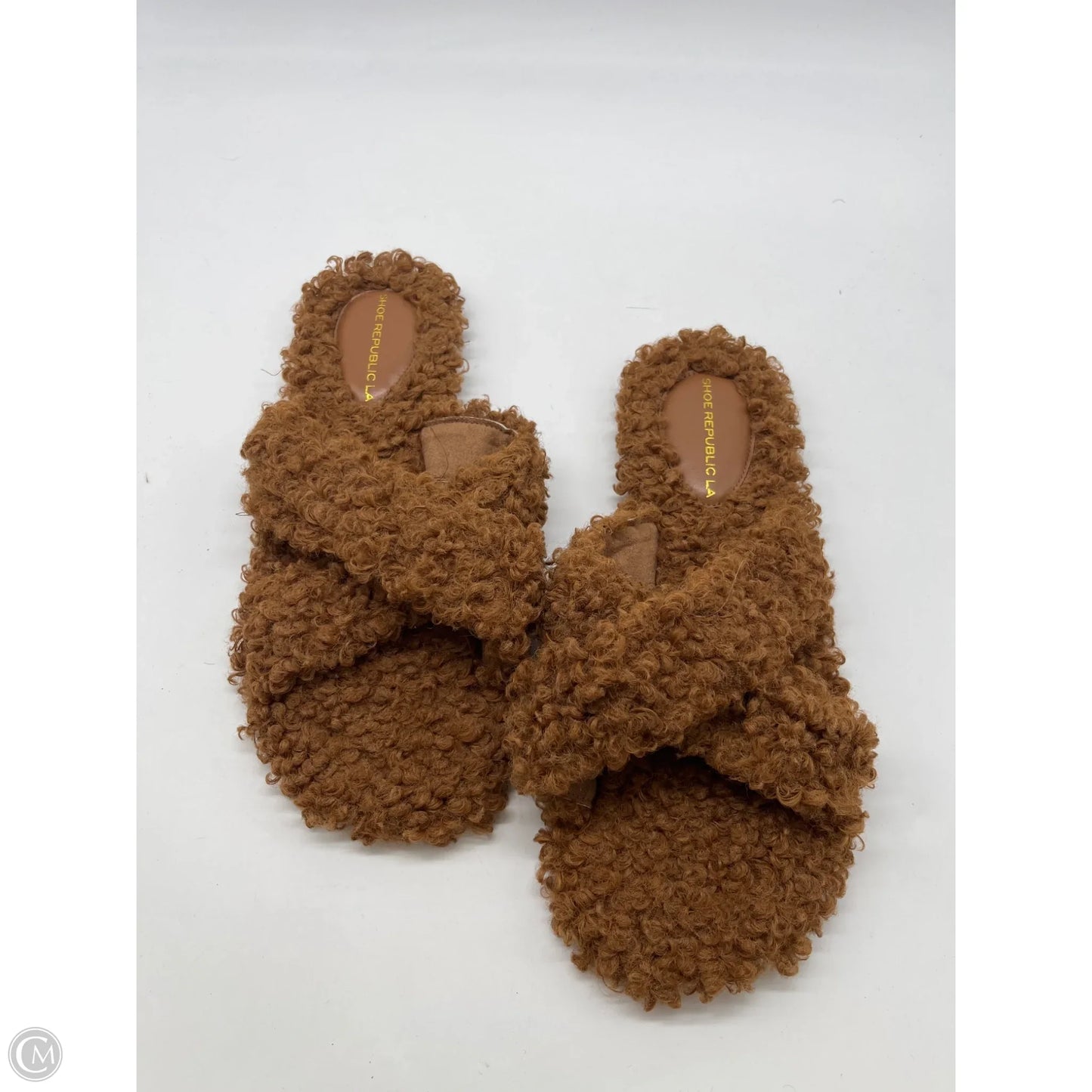 Sandals Flats By Clothes Mentor In Brown, Size: 9