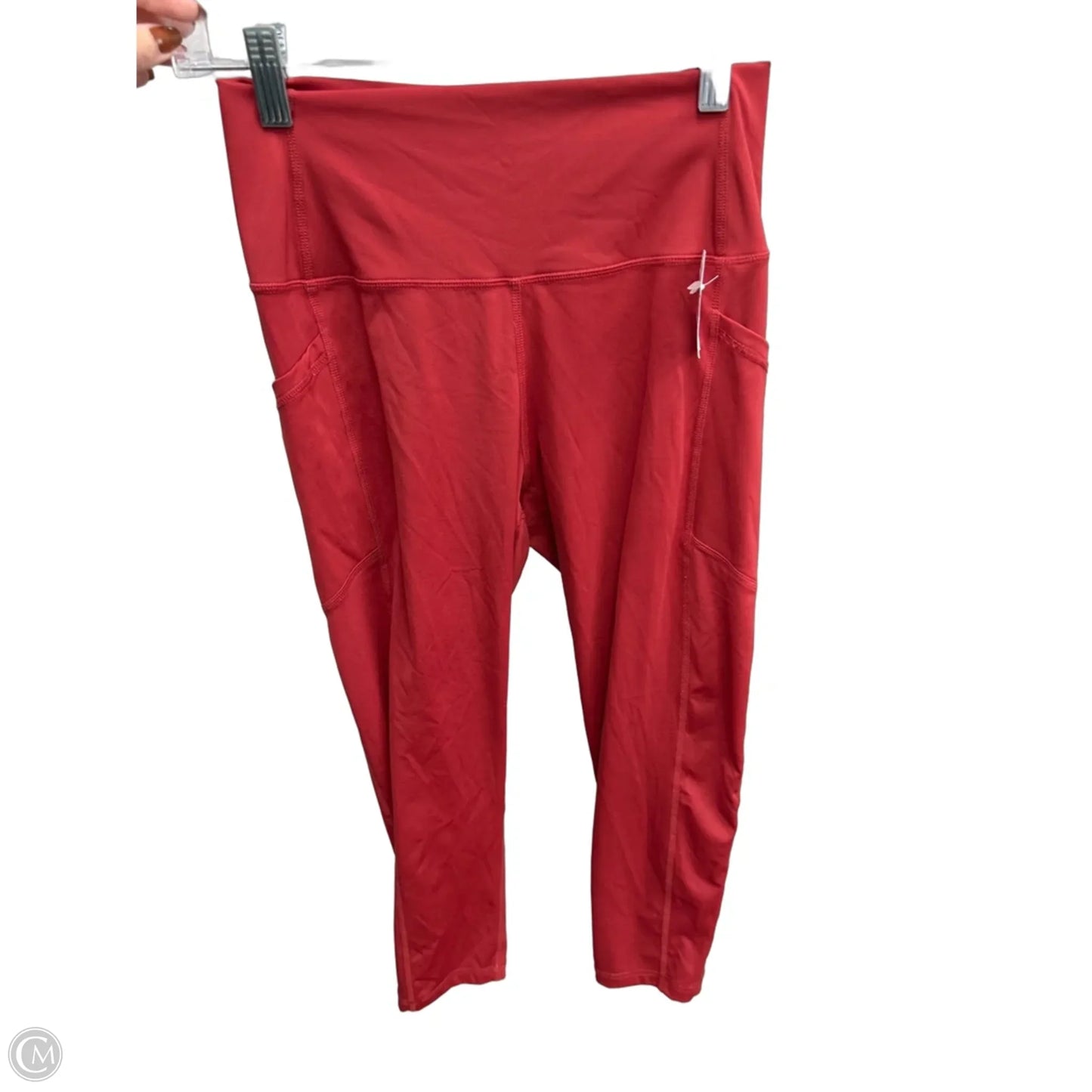 Athletic Leggings By Zyia In Red, Size: M