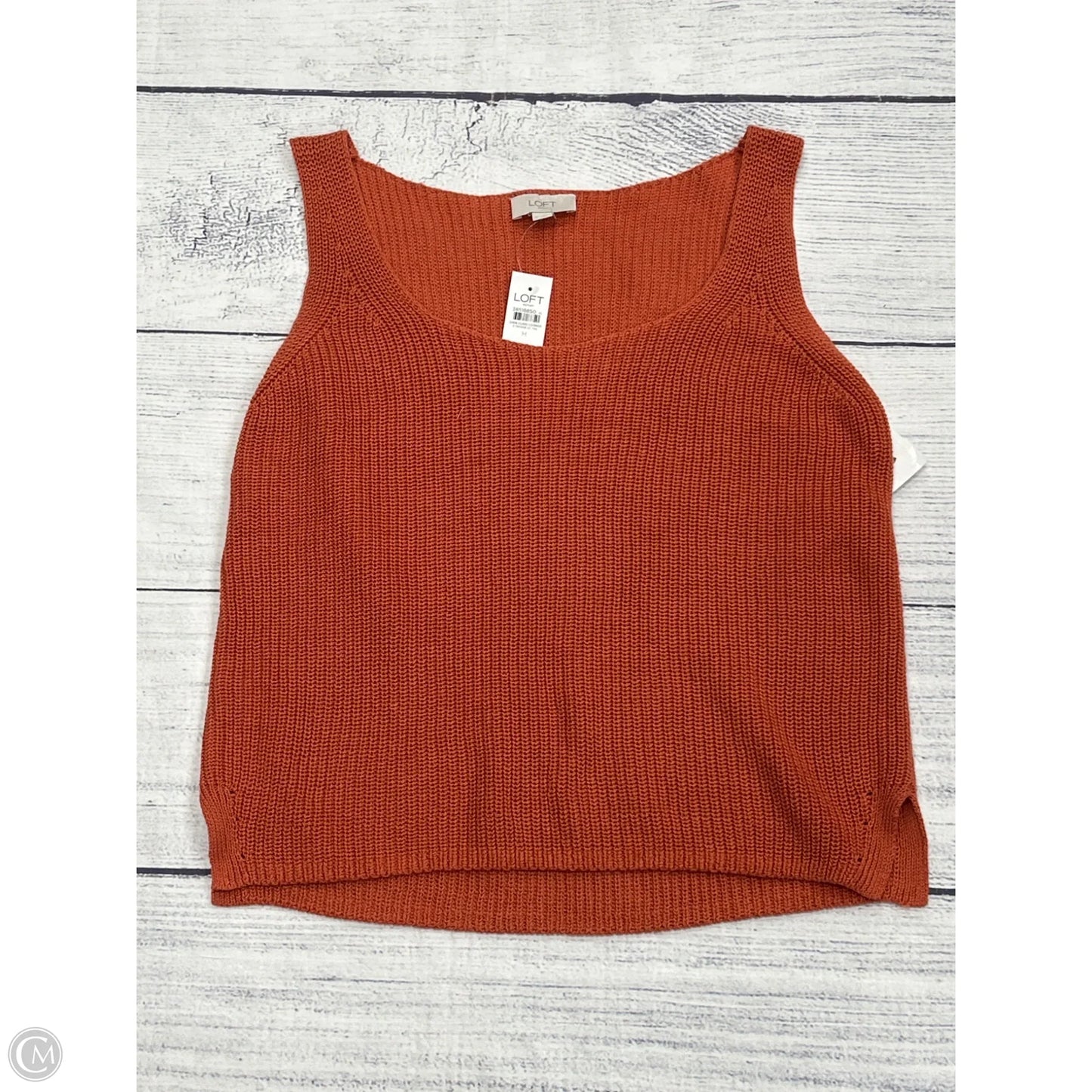 Top Sleeveless By Loft In Orange, Size: M