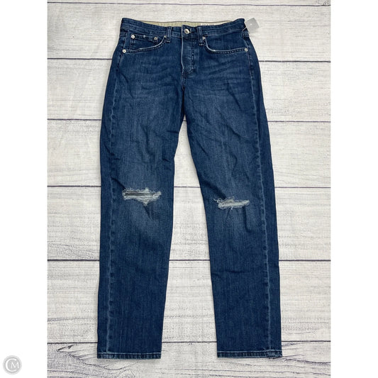Jeans Straight By Rag And Bone In Blue, Size: 0