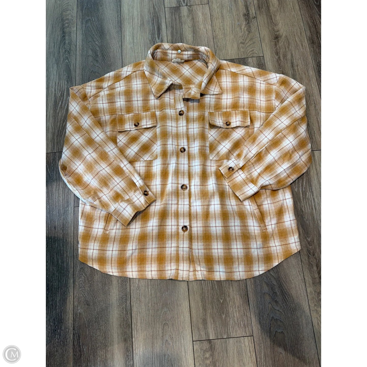 Top Long Sleeve By Heyson In Yellow, Size: 2x