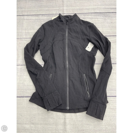Athletic Jacket By Lululemon In Black, Size: 6