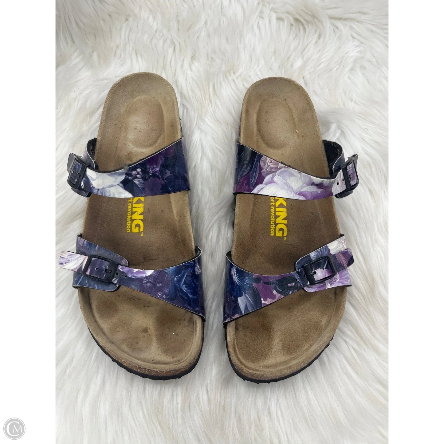 Sandals Flats By Clothes Mentor In Purple, Size: 10.5