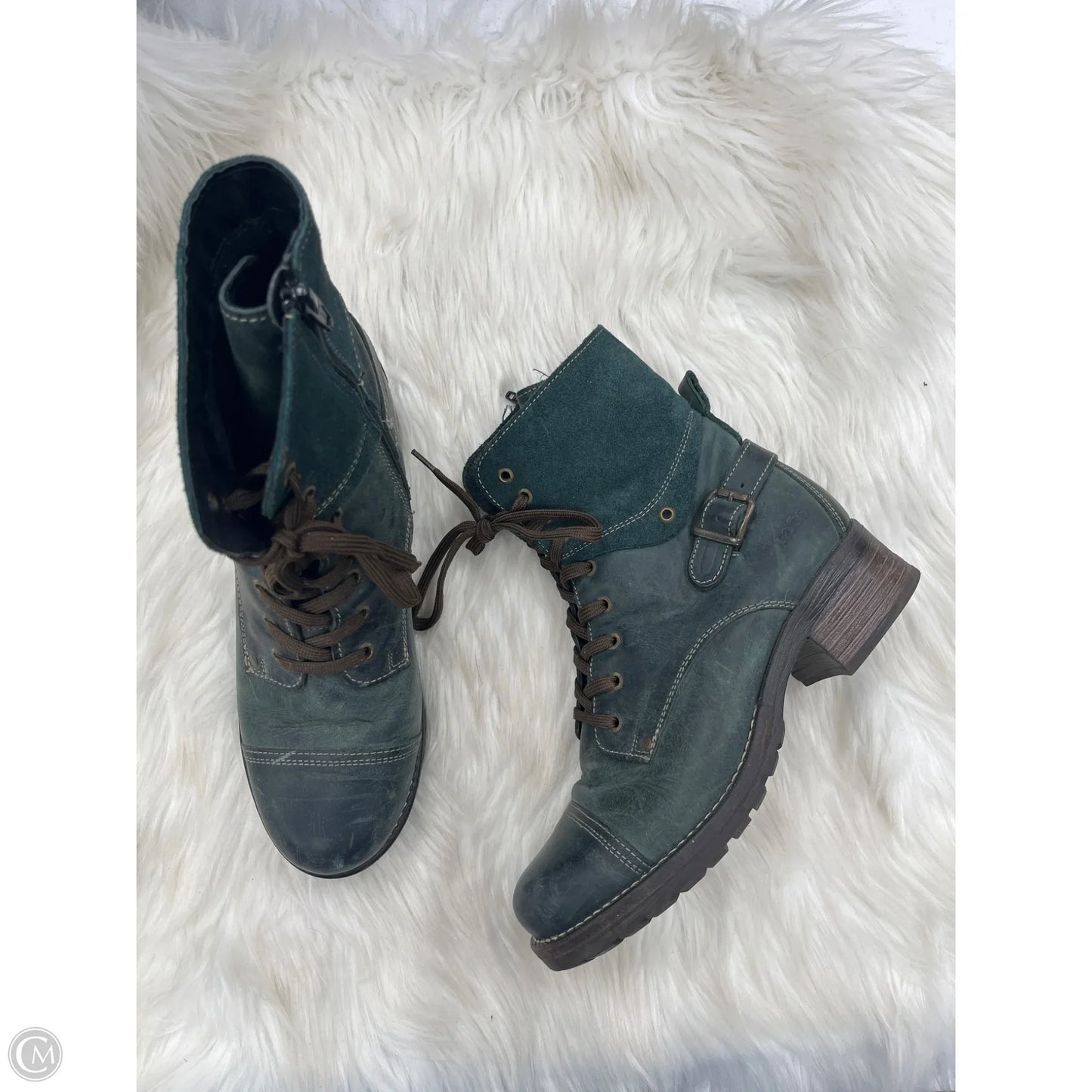 Boots Combat By Taos In Green, Size: 11.5