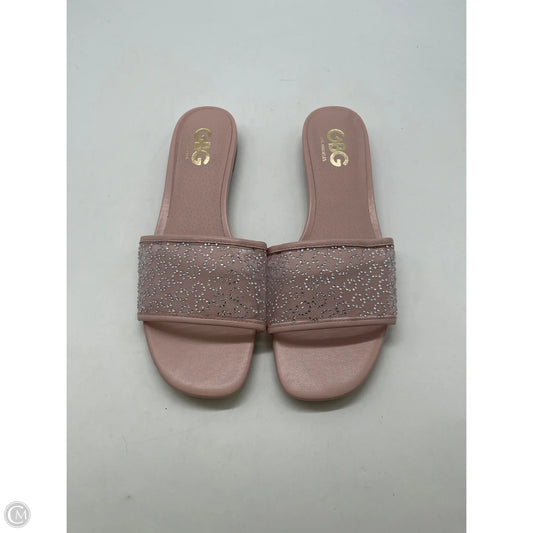 Sandals Flats By Clothes Mentor In Pink, Size: 8