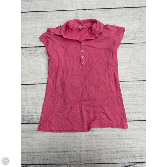 Top Short Sleeve Designer By Lilly Pulitzer In Pink, Size: S