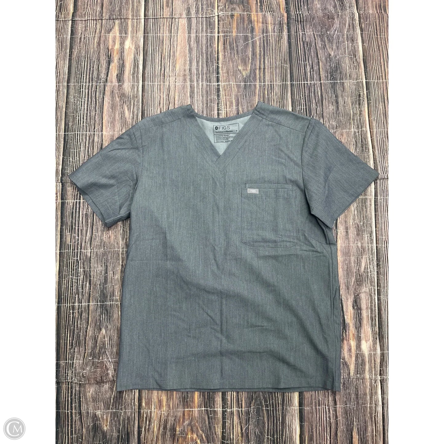 Top Short Sleeve By Clothes Mentor In Grey, Size: M