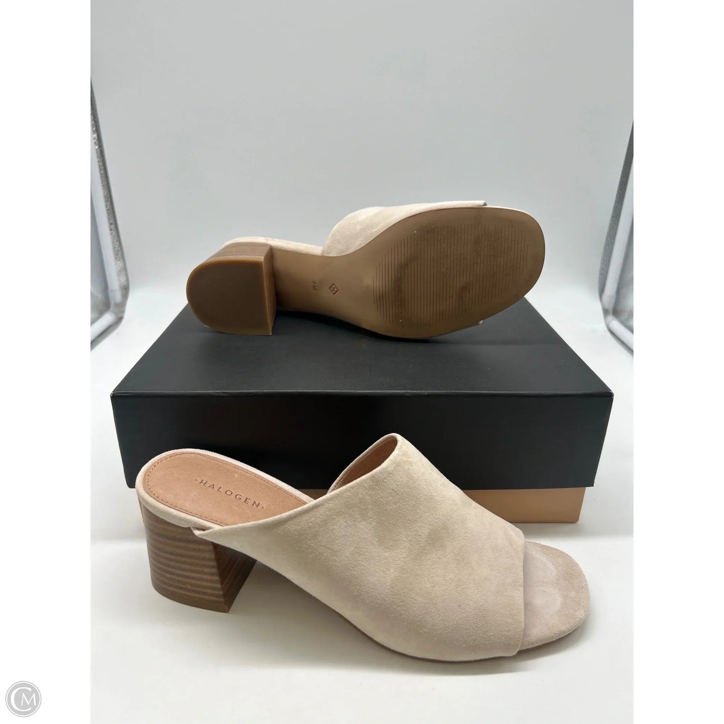 Sandals Heels Block By Halogen In Cream, Size: 8
