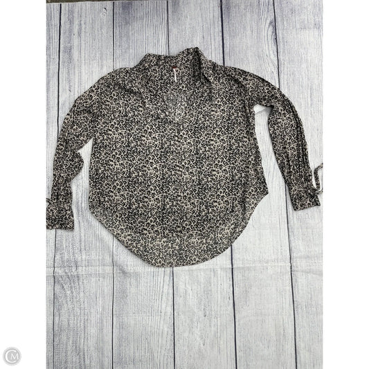 Top Long Sleeve By Free People In Animal Print, Size: Xs