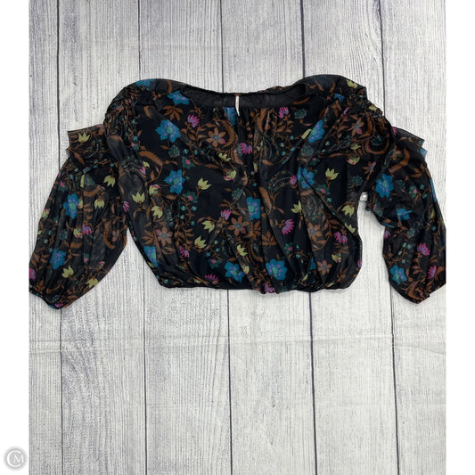 Top Long Sleeve By Free People In Black, Size: S