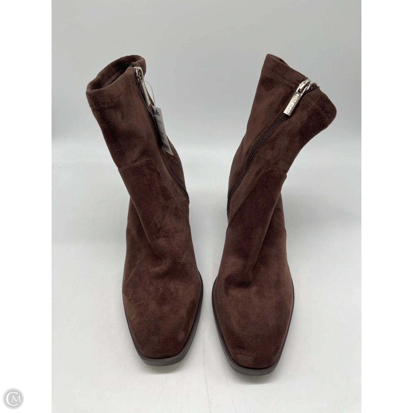 Boots Ankle Heels By Anne Klein In Brown, Size: 8.5