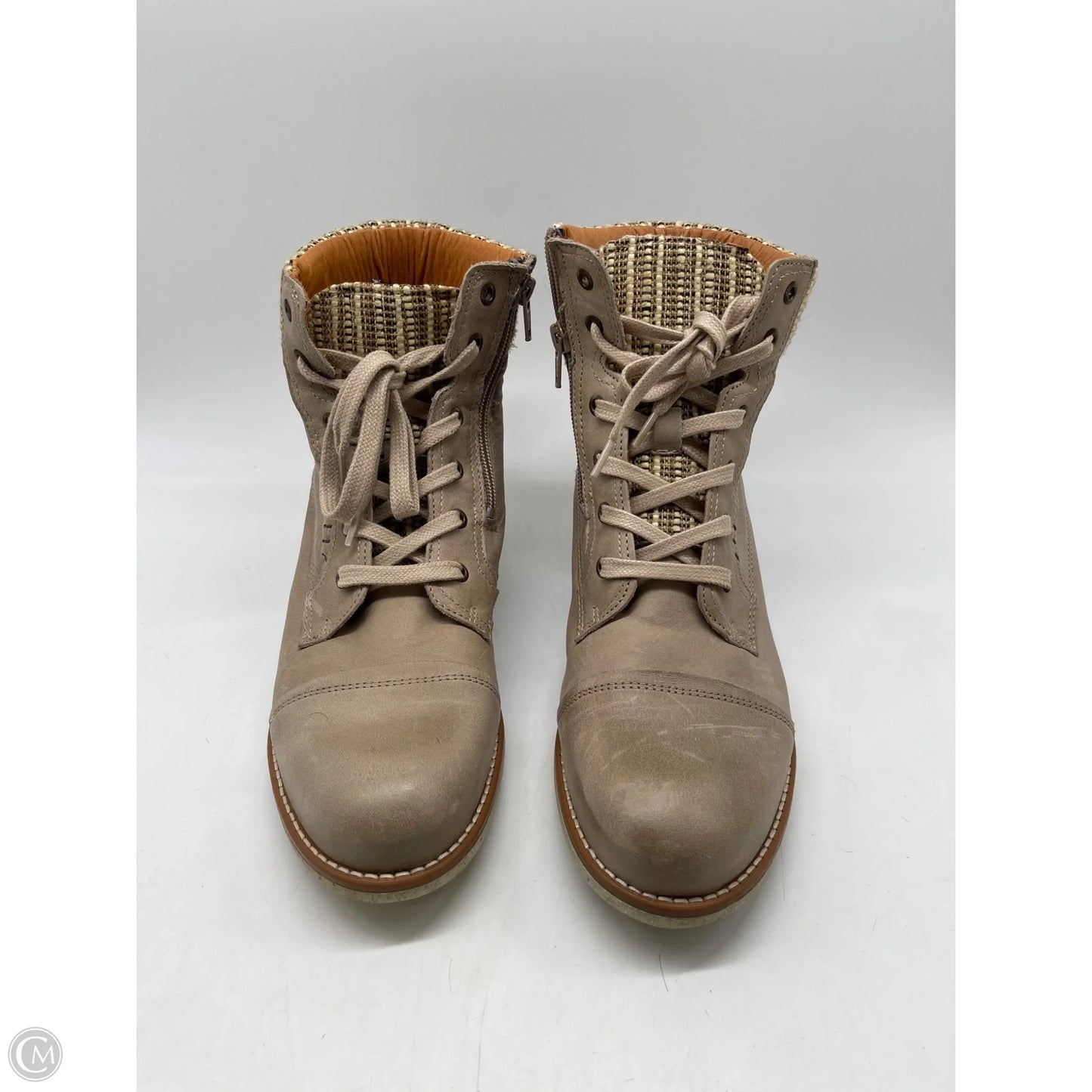 Boots Ankle Heels By Taos In Tan, Size: 10.5