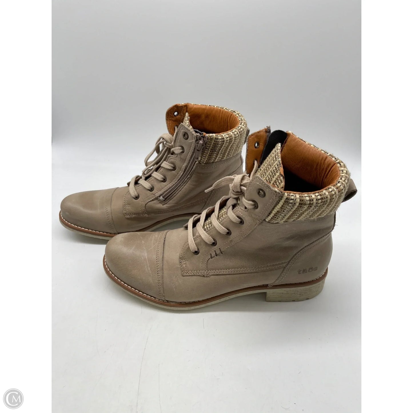 Boots Ankle Heels By Taos In Tan, Size: 10.5