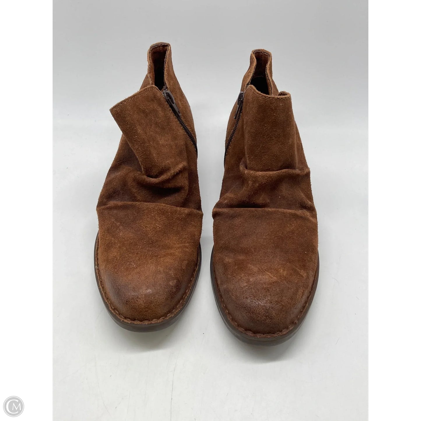 Boots Ankle Heels By Born In Brown, Size: 10