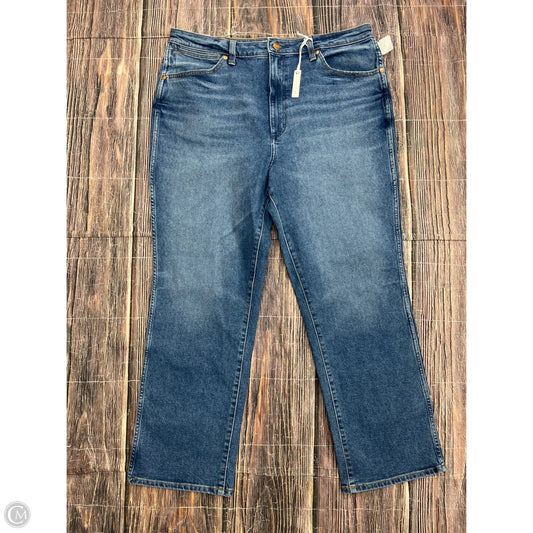 Jeans Straight By Wrangler In Blue, Size: 14