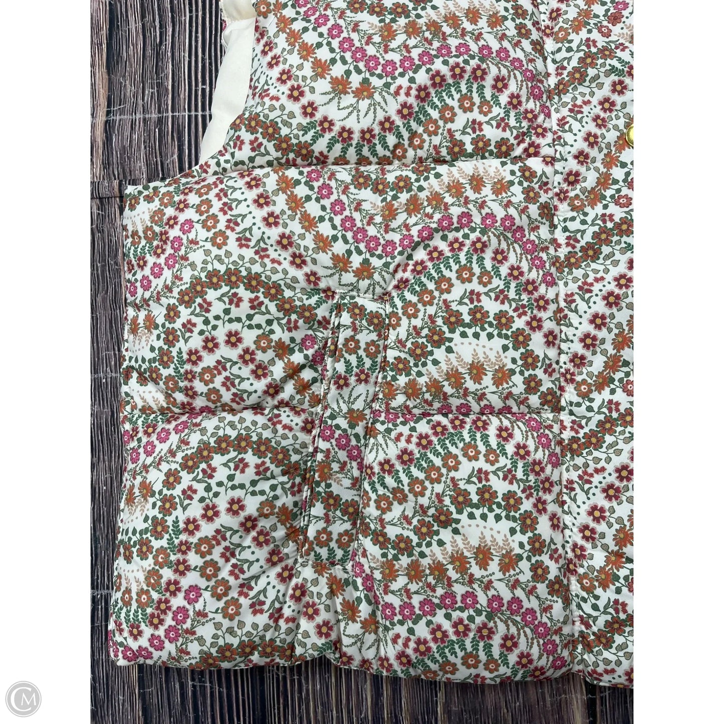 Vest Puffer & Quilted By Loft In Floral Print, Size: M