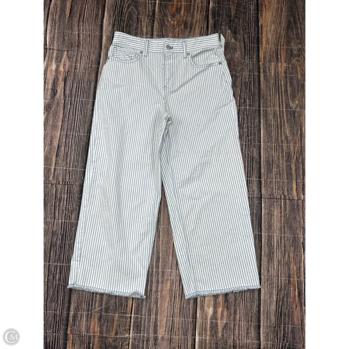 Jeans Wide Leg By Talbots In Striped Pattern, Size: 6