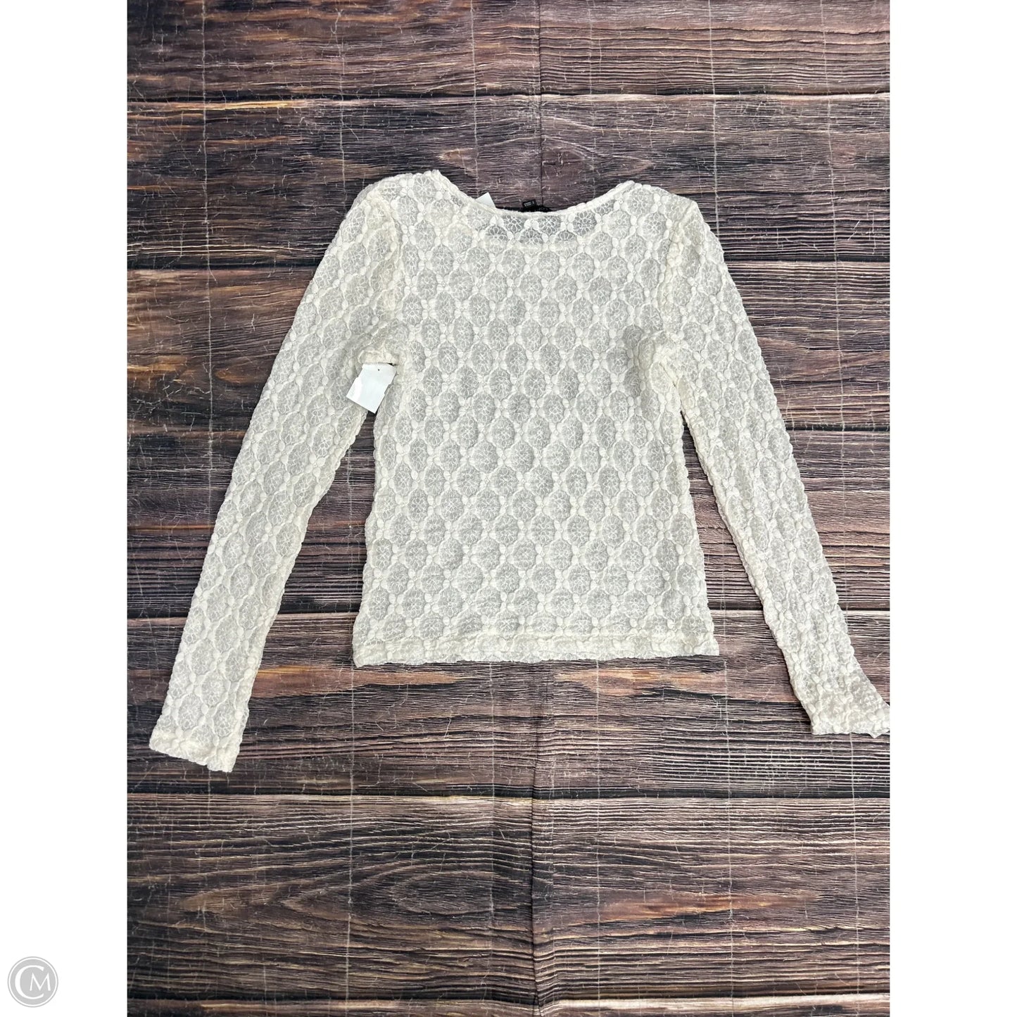 Top Long Sleeve By Loft In Cream, Size: S