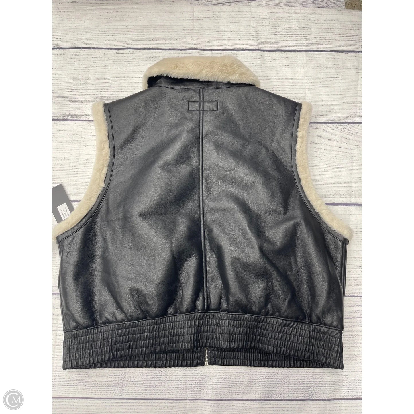 Vest Faux Fur & Sherpa By Marc New York In Black, Size: Xl