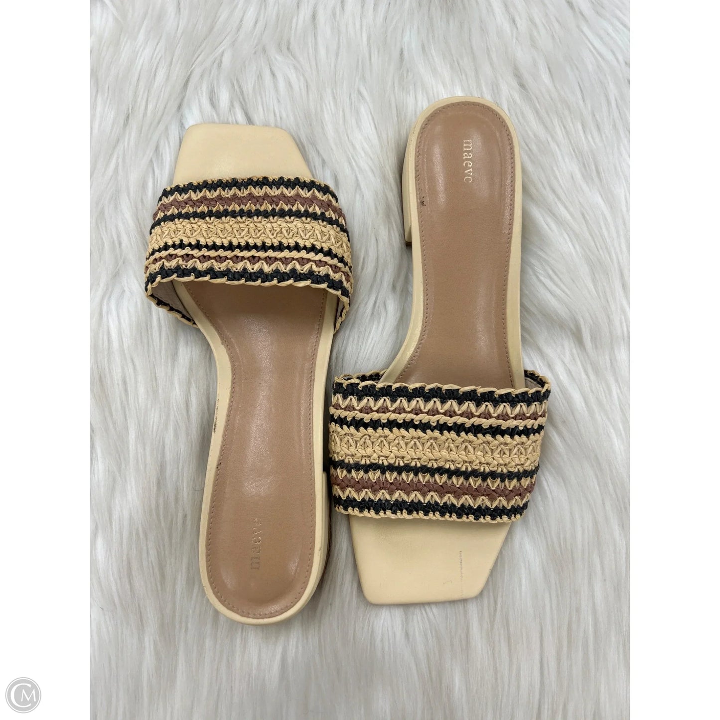 Sandals Heels Block By Maeve In Tan, Size: 8.5