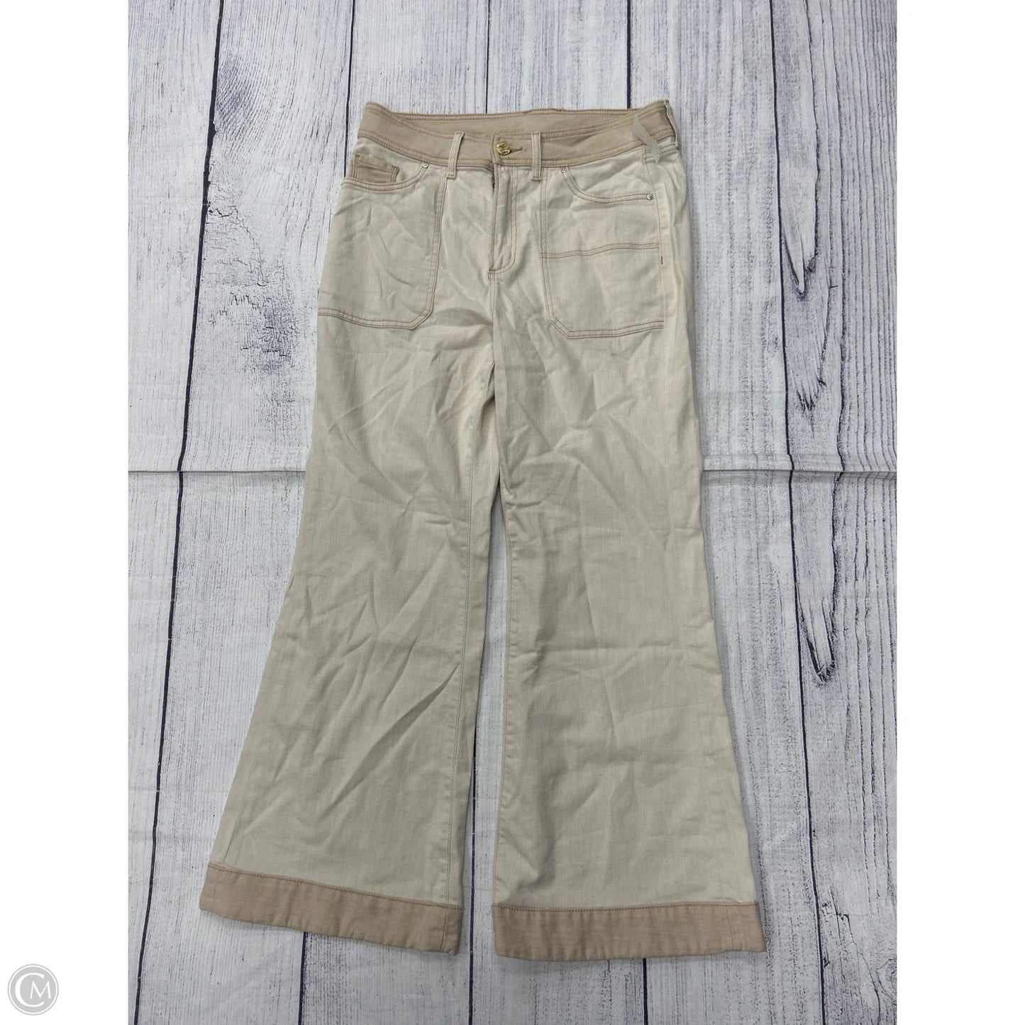 Jeans Flared By Chicos In Tan, Size: 12