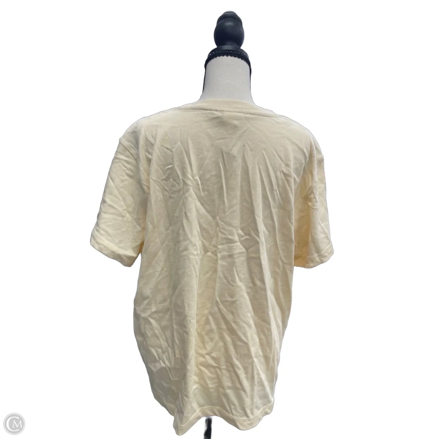 Top Short Sleeve Basic By H&m In Yellow, Size: L