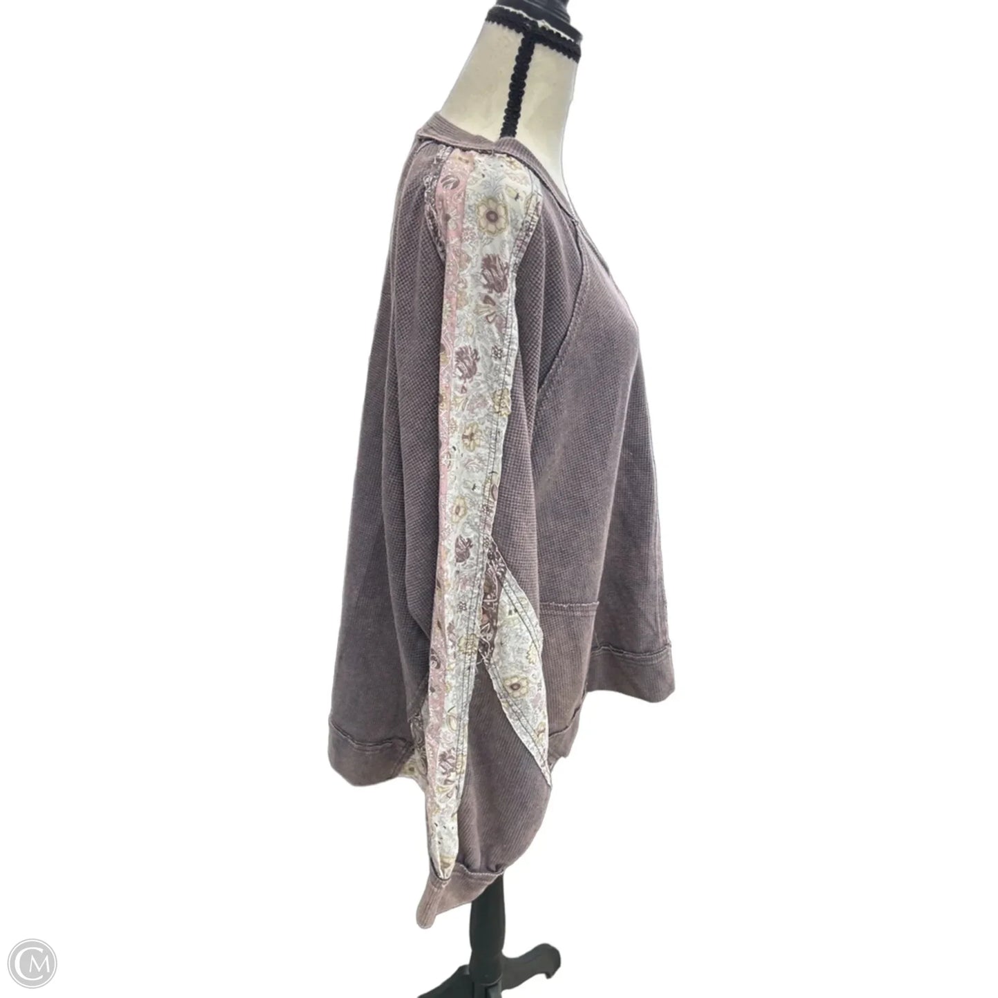 Top Long Sleeve By Blue Velvet In Brown, Size: S